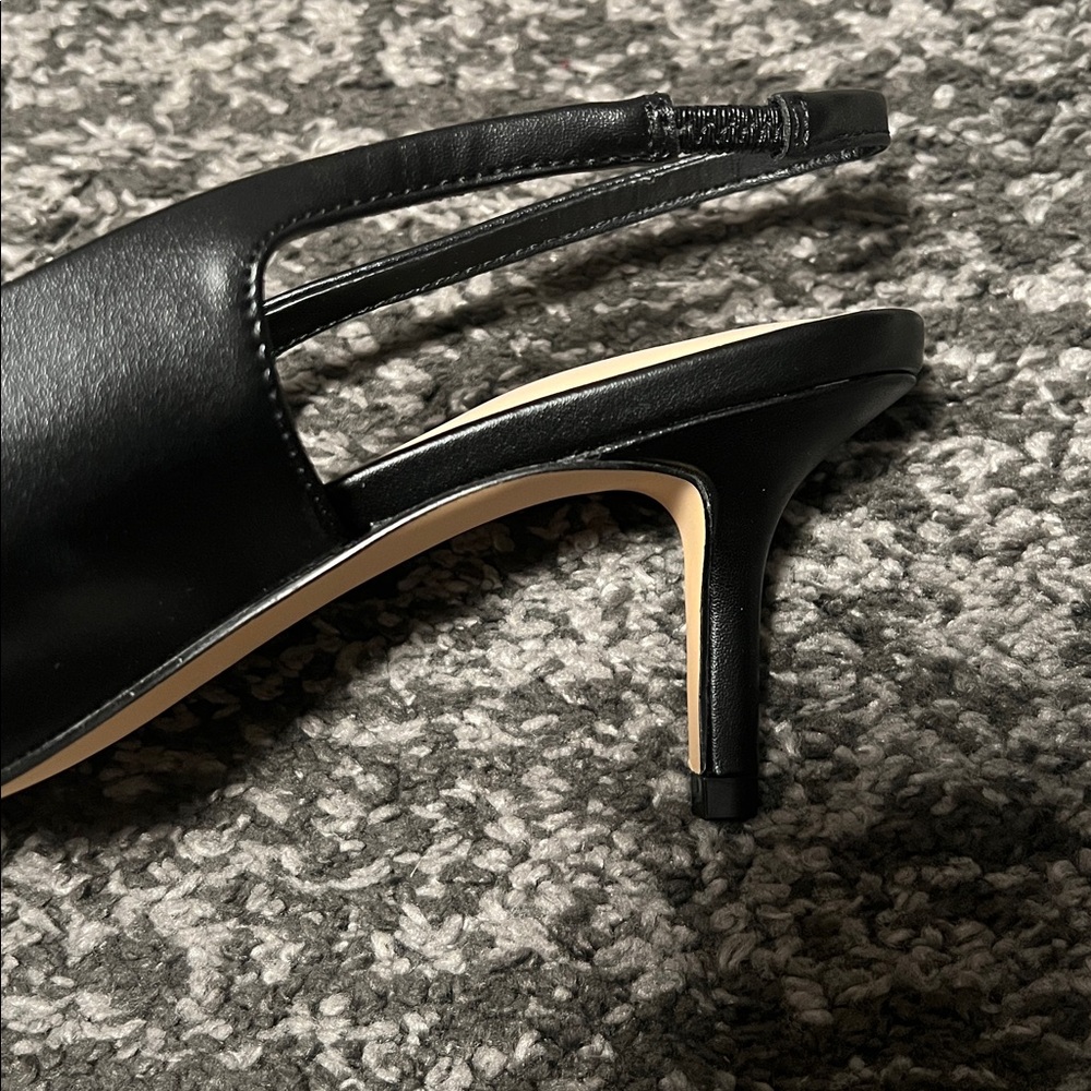 Marc Fisher Alorie 2 kitten heel slingback pumps with strap, black, size 8 NIB! - Picture 8 of 8
